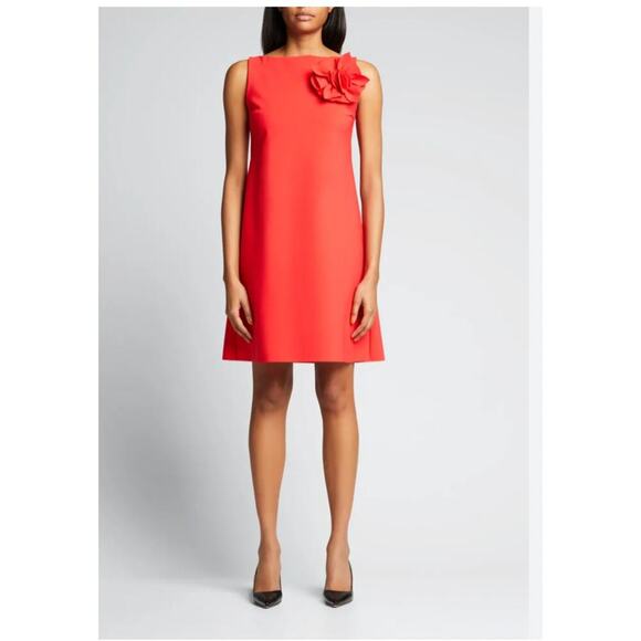 Chiara Boni La Petite Robe Flower-Embellished Sleeveless Dress Size 16 NWT